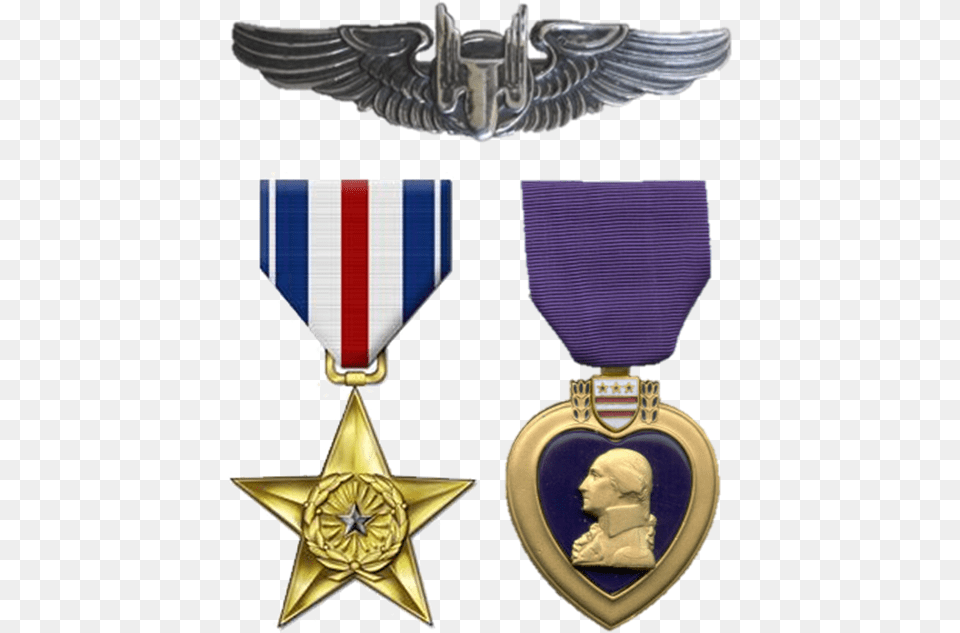 Dad Insignia Ss Ph Wings Original Purple Heart Award, Logo, Symbol, Gold, Badge Free Transparent Png