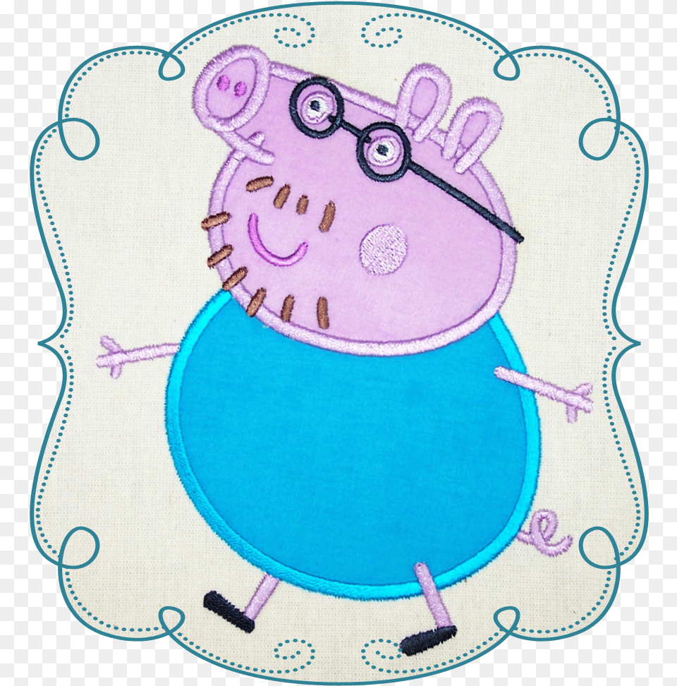 Dad Pig, Applique, Pattern, Home Decor, Accessories Free Png Download