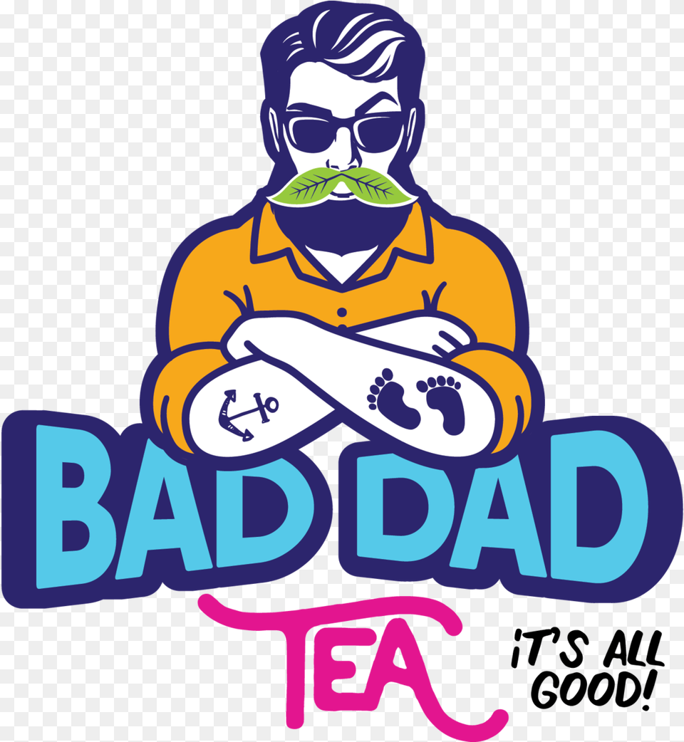 Dad Tea, Face, Head, Person, Sticker Png Image