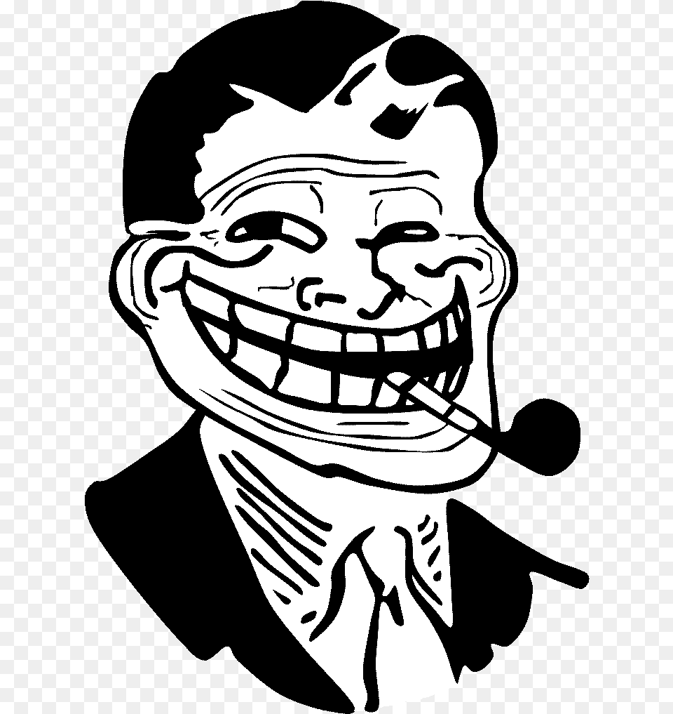 Dad Troll Face, Stencil, Person, Head Png