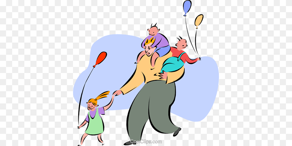 Dad With Kids, Book, Comics, Person, Publication Free Png Download