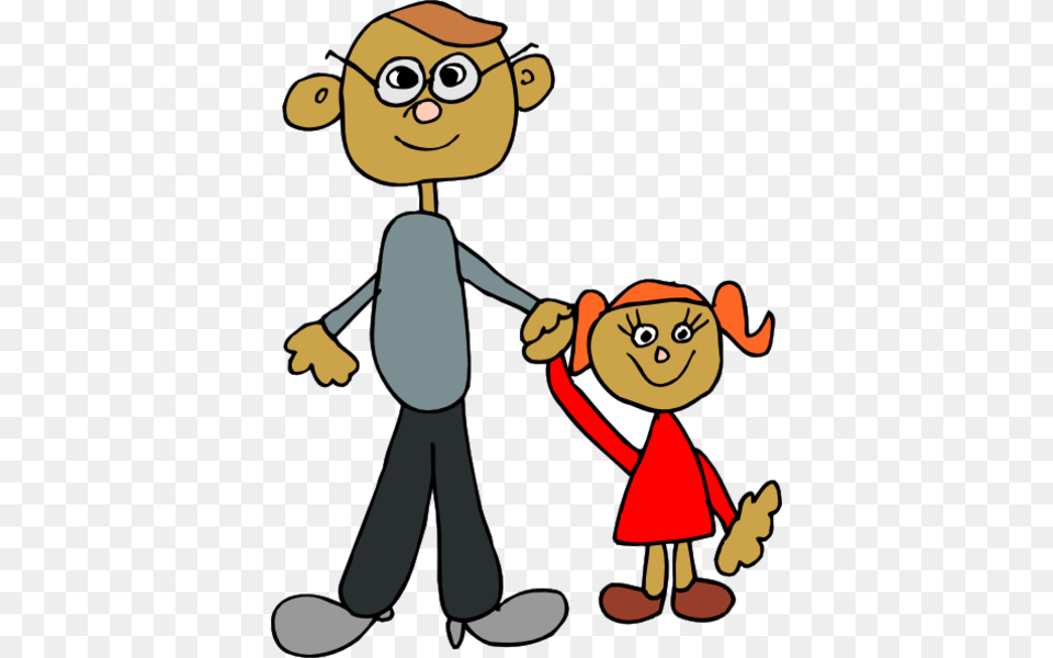 Dada And Daughter Images, Cartoon, Person, Baby, Face Png Image