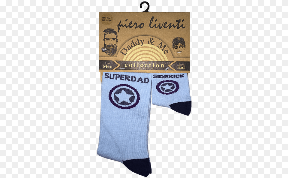 Daddy Amp Me Superdad And Sidekick Adult Sock Size L Piero Liventi Daddy E Me Master E Apprentice Sock Set, Clothing, Glove, Male, Man Png Image