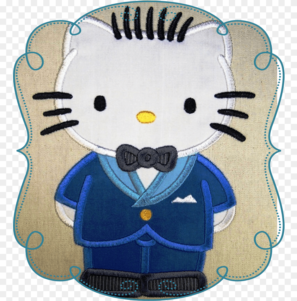Daddy Cat Hello Kitty Daddy, Applique, Pattern, Clothing, Footwear Free Png