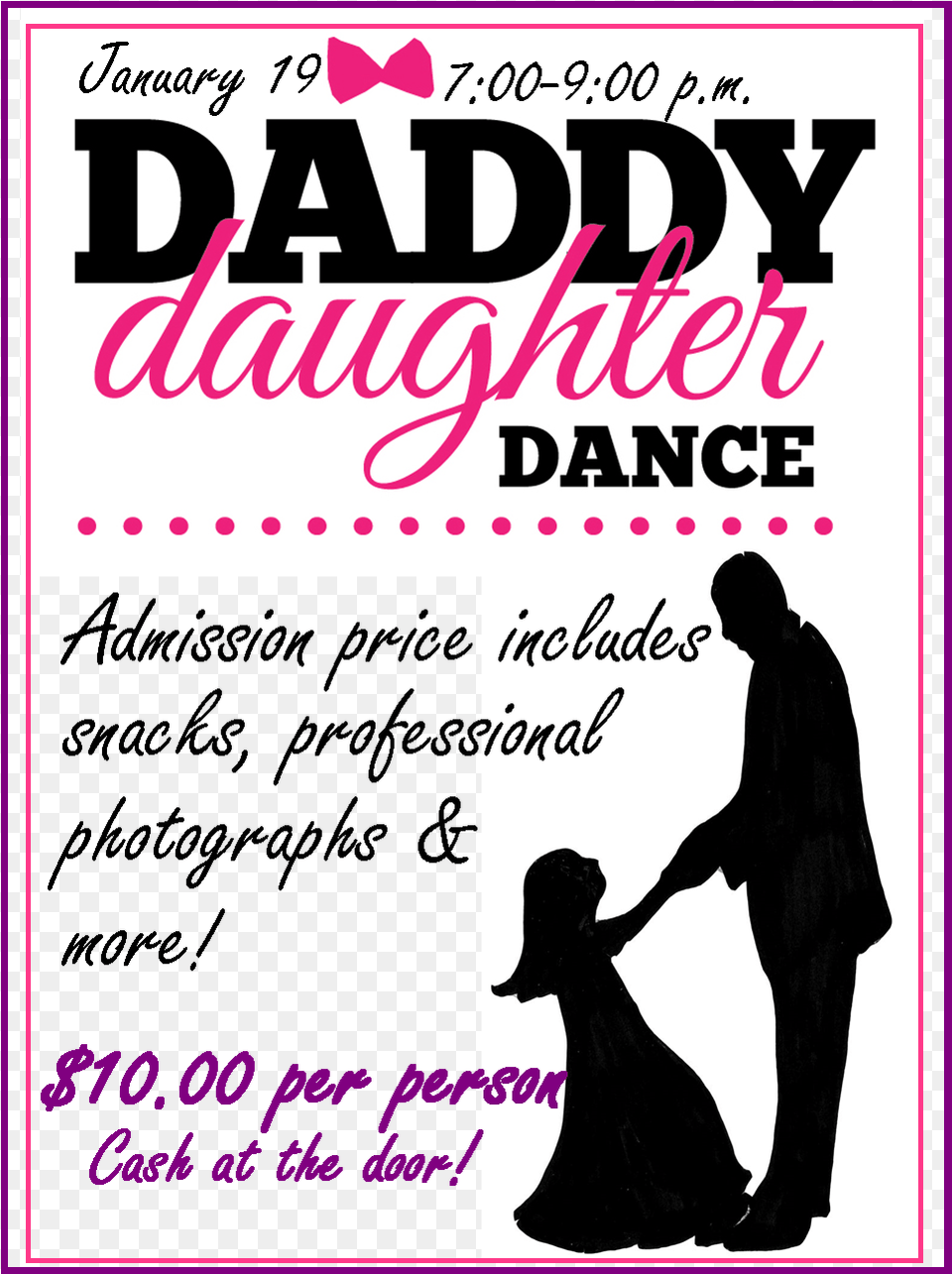 Daddy Daughter Dance 2 Father Daughter Dance Flyers, Publication, Book, Adult, Person Free Png