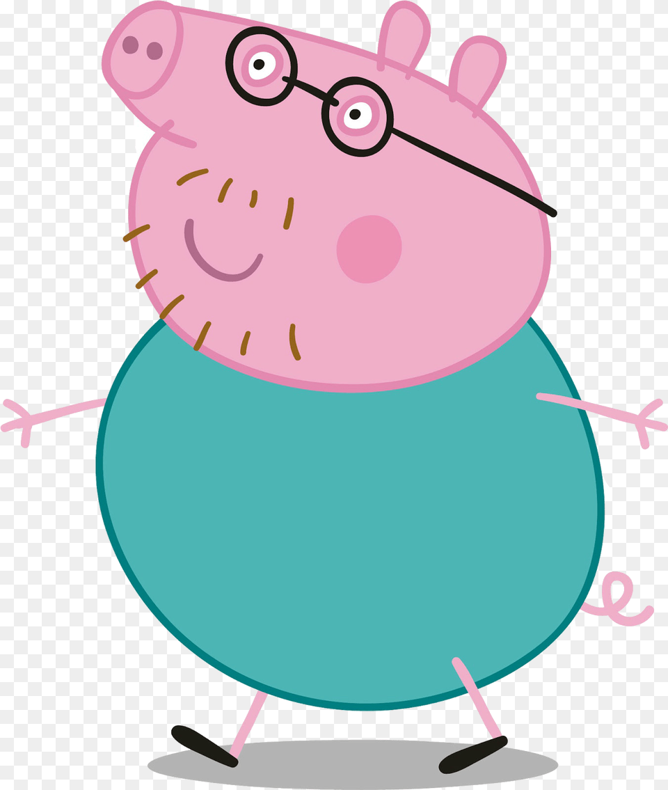 Daddy Pig Peppa Pig Papa, Machine, Wheel Free Png Download