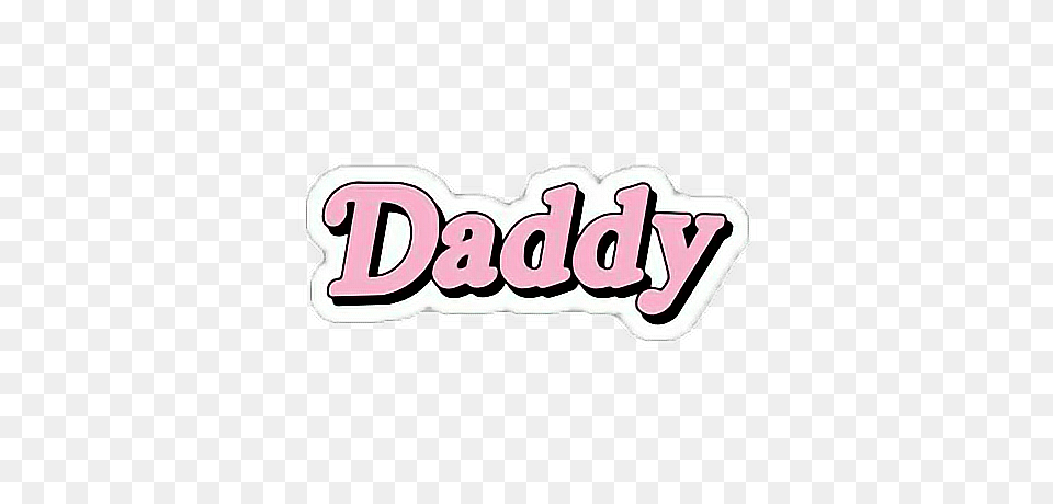 Daddy Pink Aesthetic White Black Freetoedit, Sticker, Logo, Dynamite, Weapon Free Png