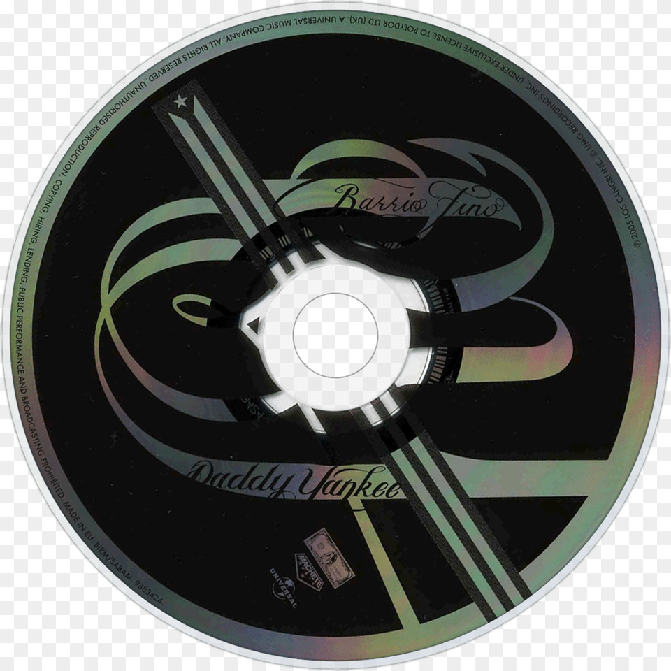 Daddy Yankee Barrio Fino Cd Disc Daddy Yankee, Disk, Dvd Png Image