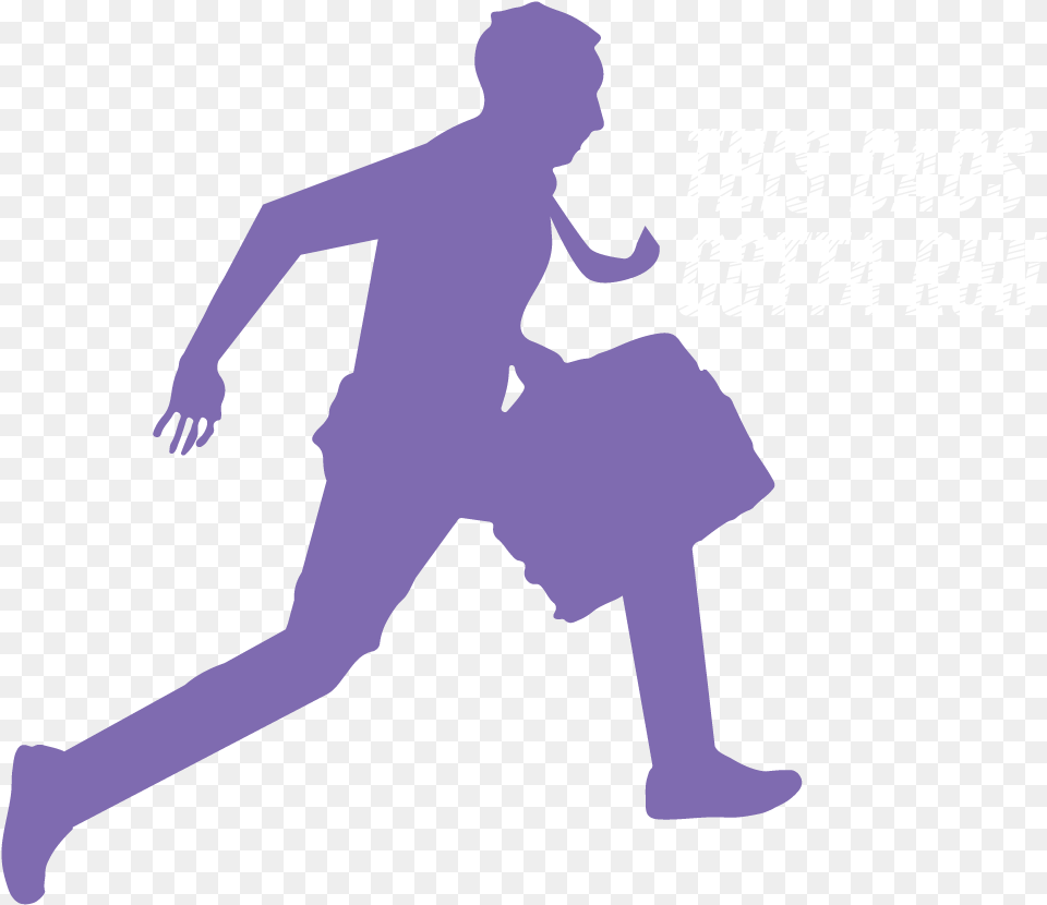 Dads Gotta Run Running Silhouette People Running, Adult, Male, Man, Person Free Png