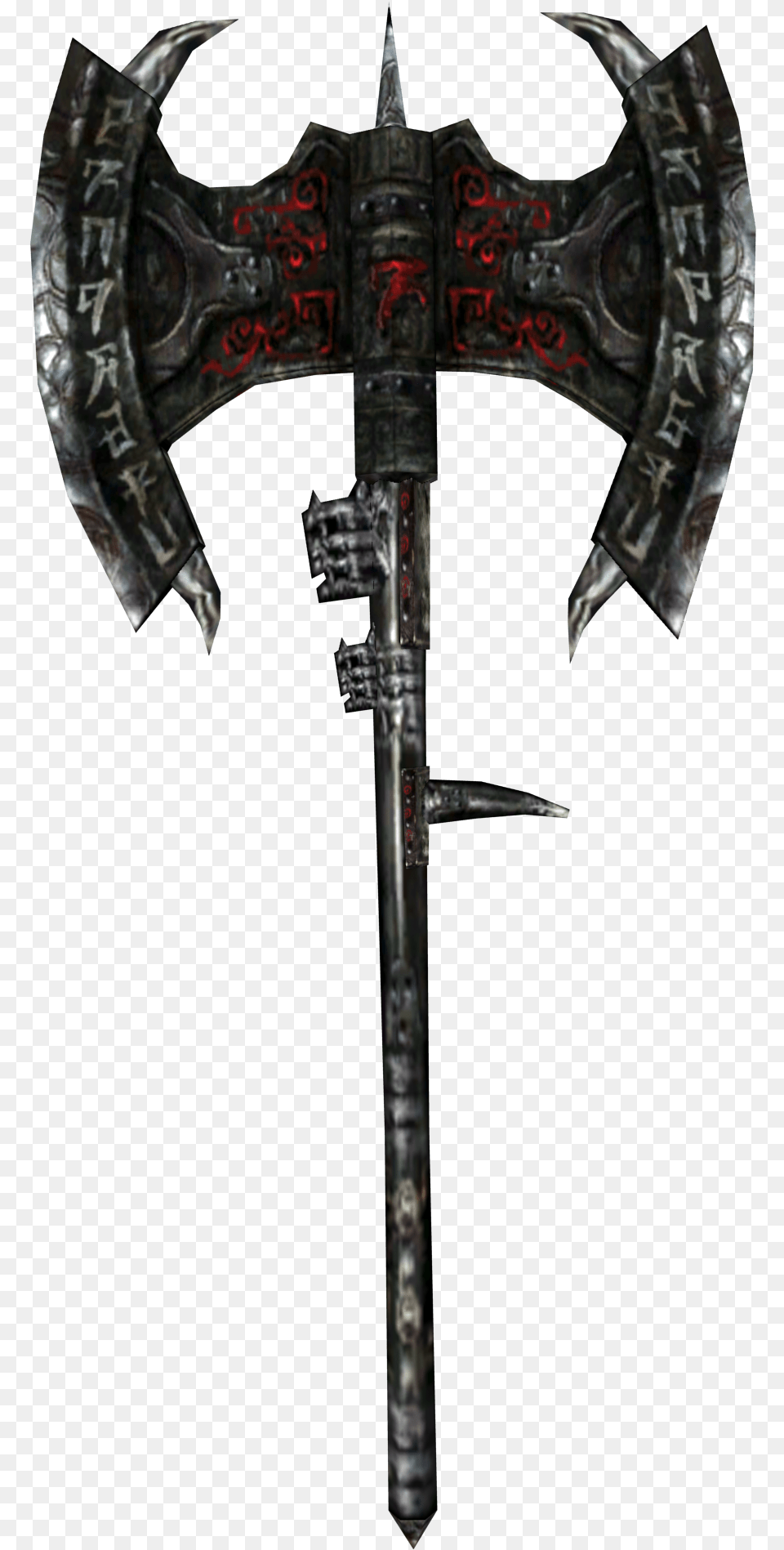 Daedric Battle Axe Daedryczny Topr Bojowy Skyrim, Weapon, Device, Tool, Blade Free Transparent Png