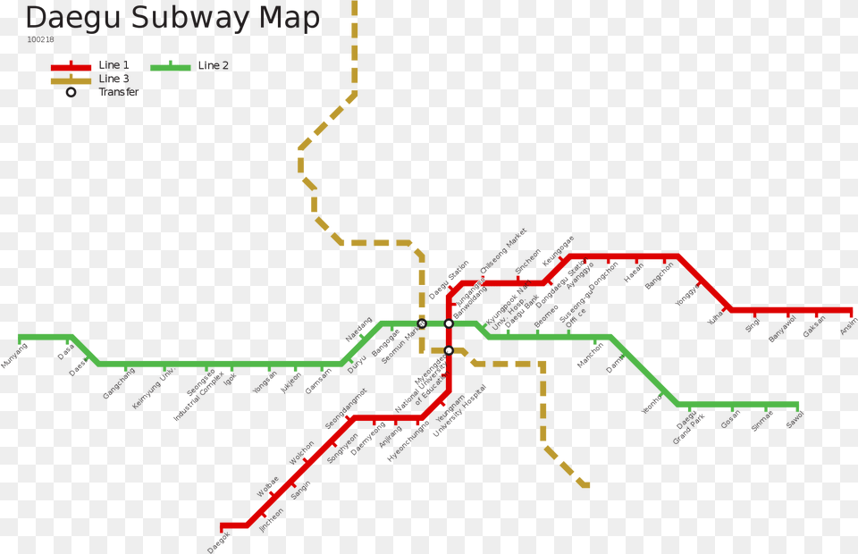Daegu Metro Resources Daegu Subway Line Free Png Download
