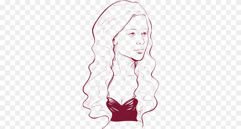 Daenerys Tardaryen Icon Of Doodle Style Sketch, Adult, Person, Woman, Female Free Png