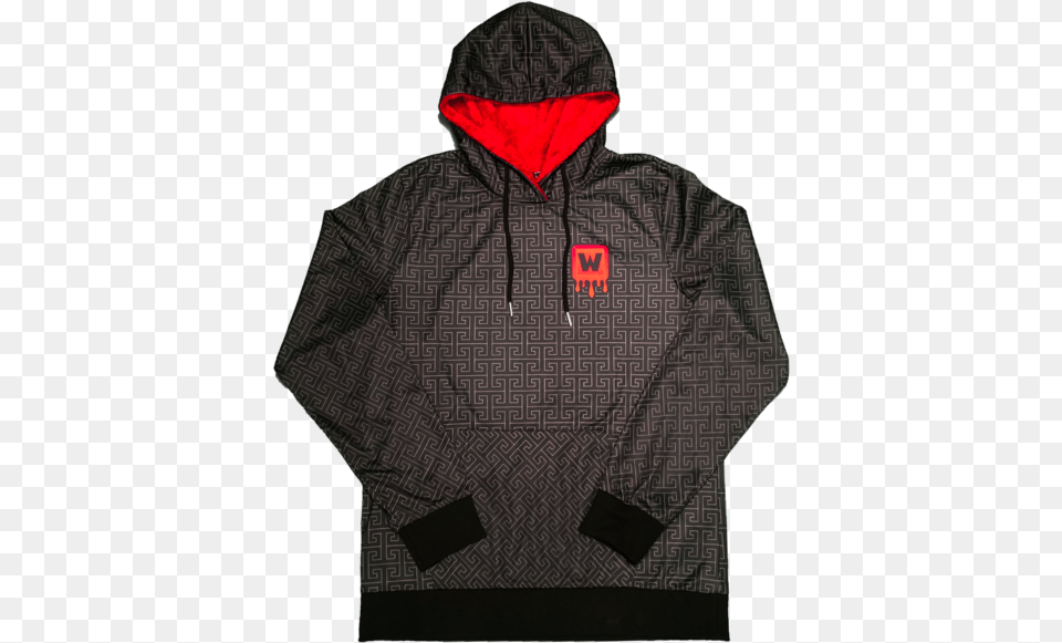 Daequan W Pattern Hoodie, Clothing, Coat, Hood, Jacket Free Transparent Png