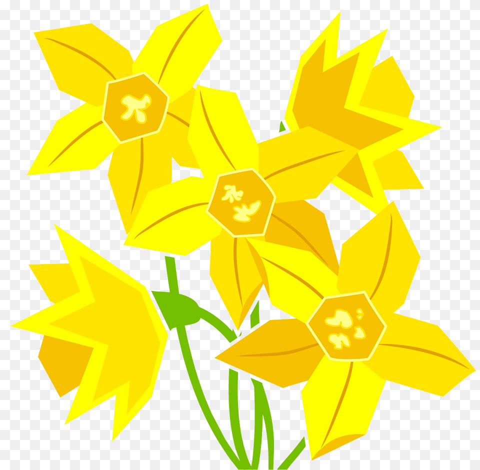 Daffodils Clipart, Daffodil, Flower, Plant, Bulldozer Free Transparent Png