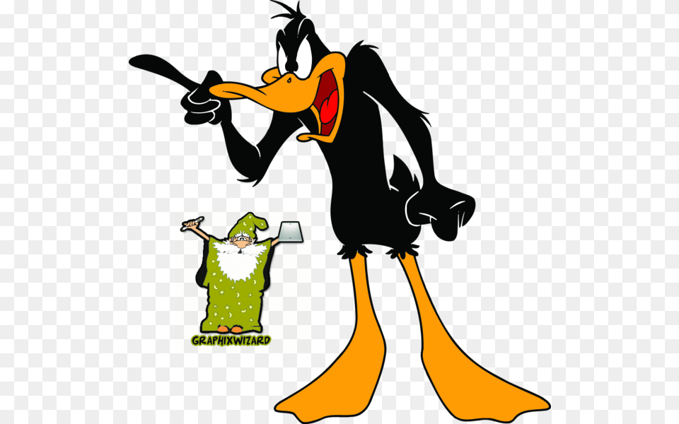 Daffy Duck, Cartoon, Cleaning, Person, Adult Png Image