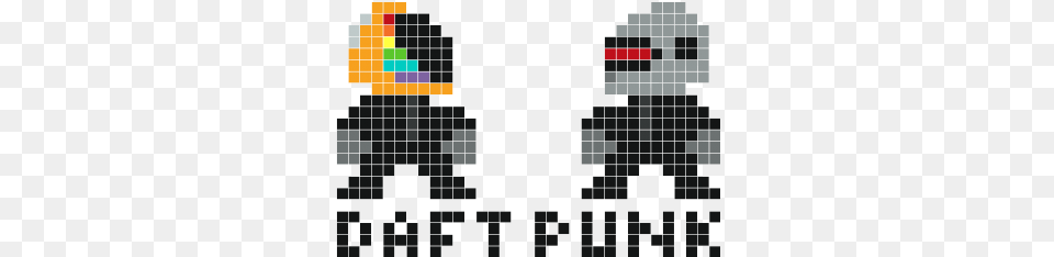 Daft Punk 8 Bit Stickers Daft Punk 8 Bit Grid, Qr Code Png Image