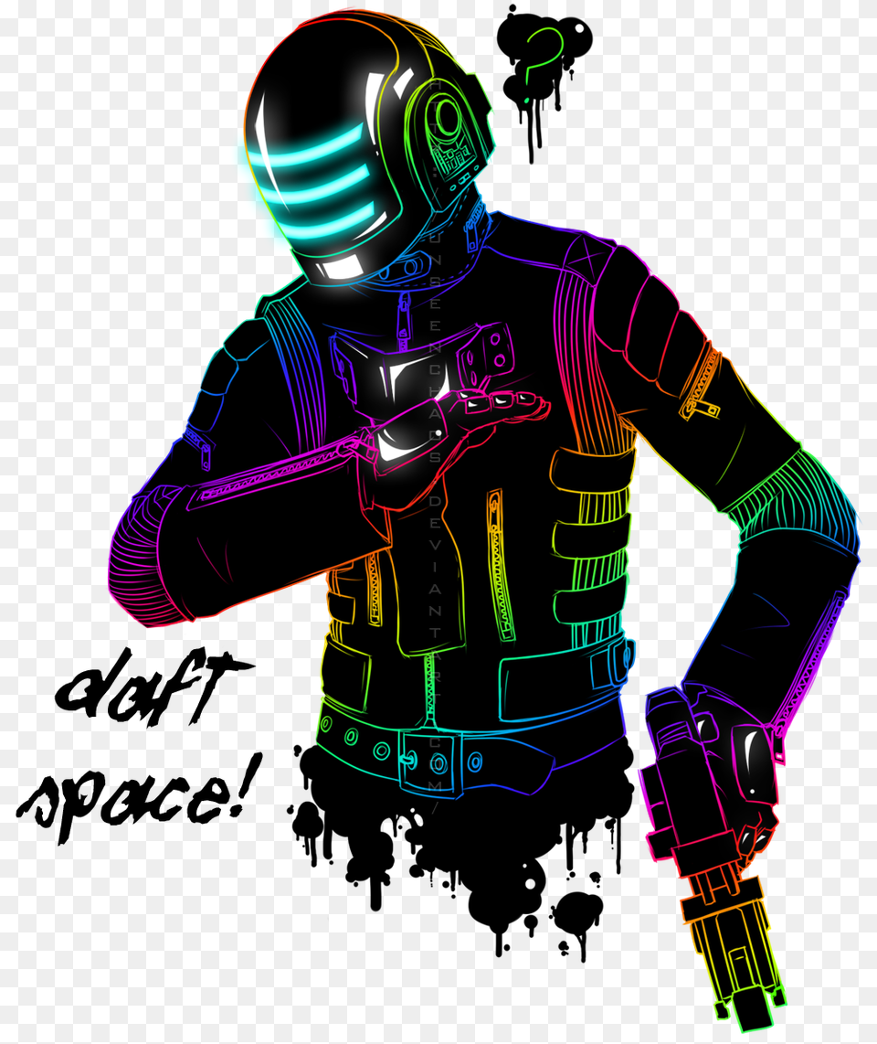 Daft Punk Dead Space Daft Space Dead Space, Art, Graphics, Adult, Female Free Png Download