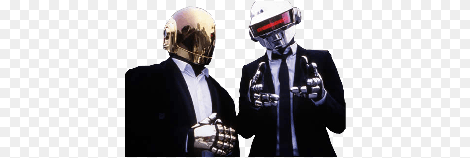 Daft Punk Duo Robot Rock, Helmet, Adult, Male, Man Free Png Download