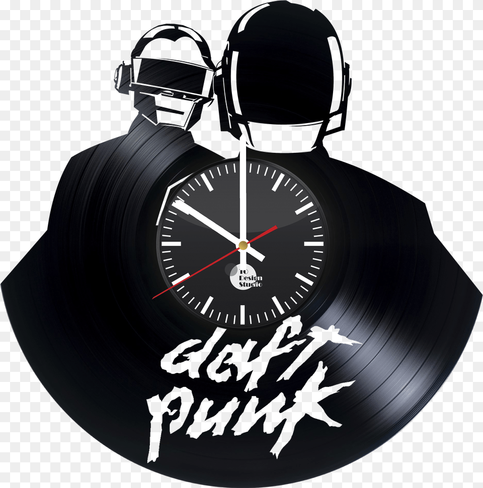 Daft Punk Electronic Music Handmade Vinyl Record Wall Clock Get Lucky Daft Punk Remix Png Image
