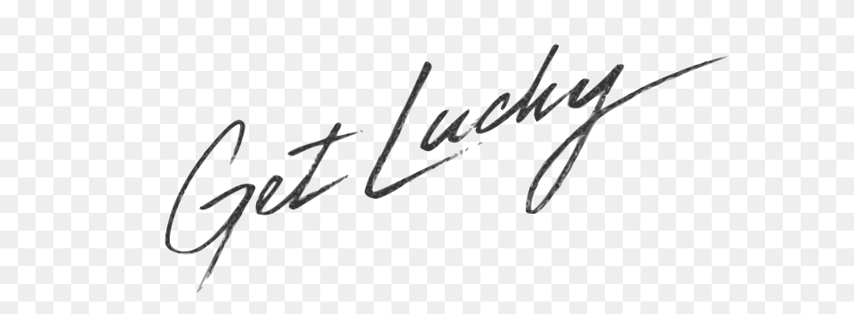 Daft Punk Get Lucky, Handwriting, Text, Signature Free Png