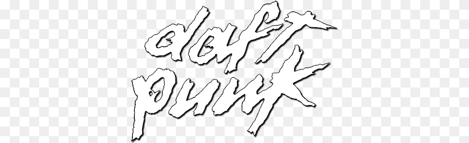 Daft Punk Drawing, Text, Stencil, Handwriting, Person Png Image