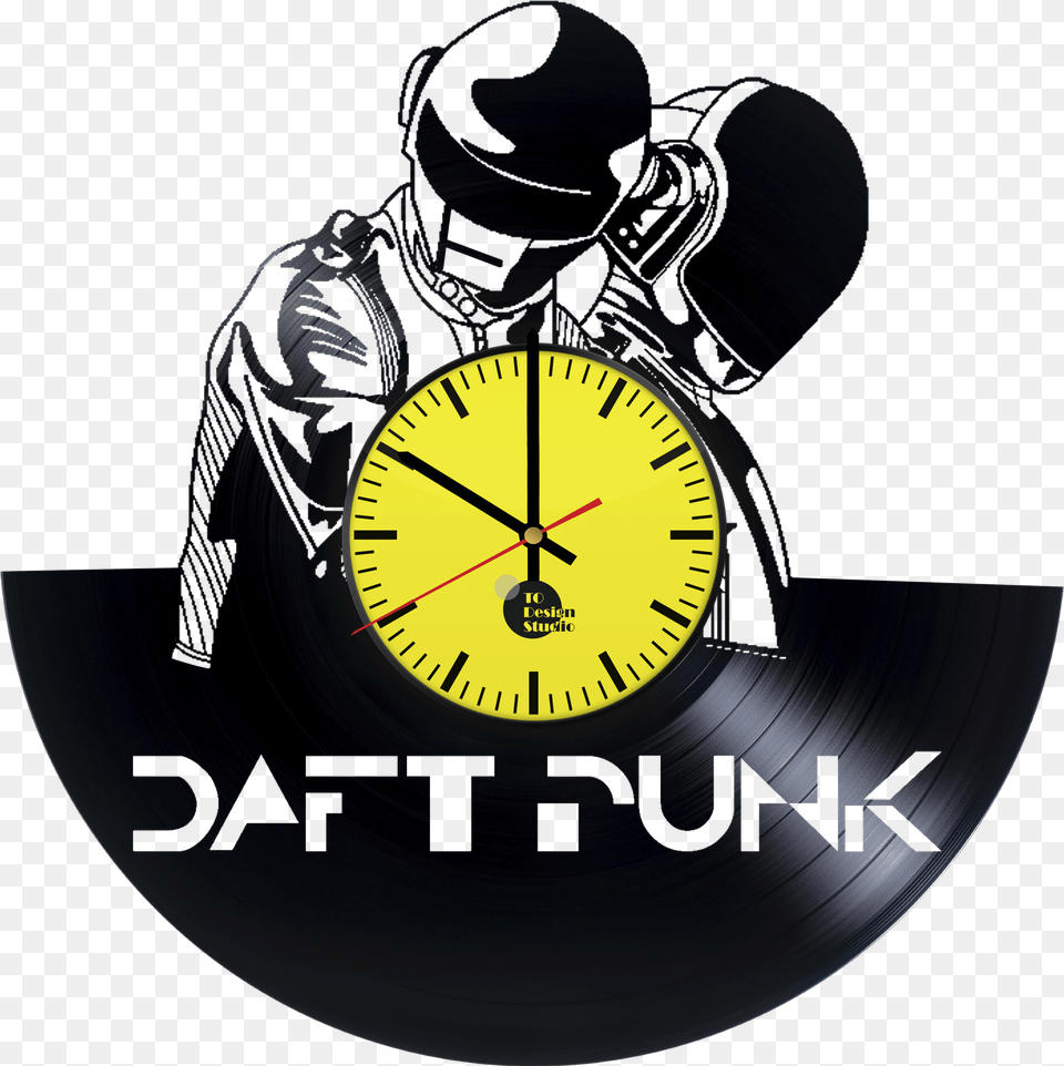 Daft Punk Music Handmade Vinyl Record Wall Clock Daft Punk, Analog Clock Free Png Download