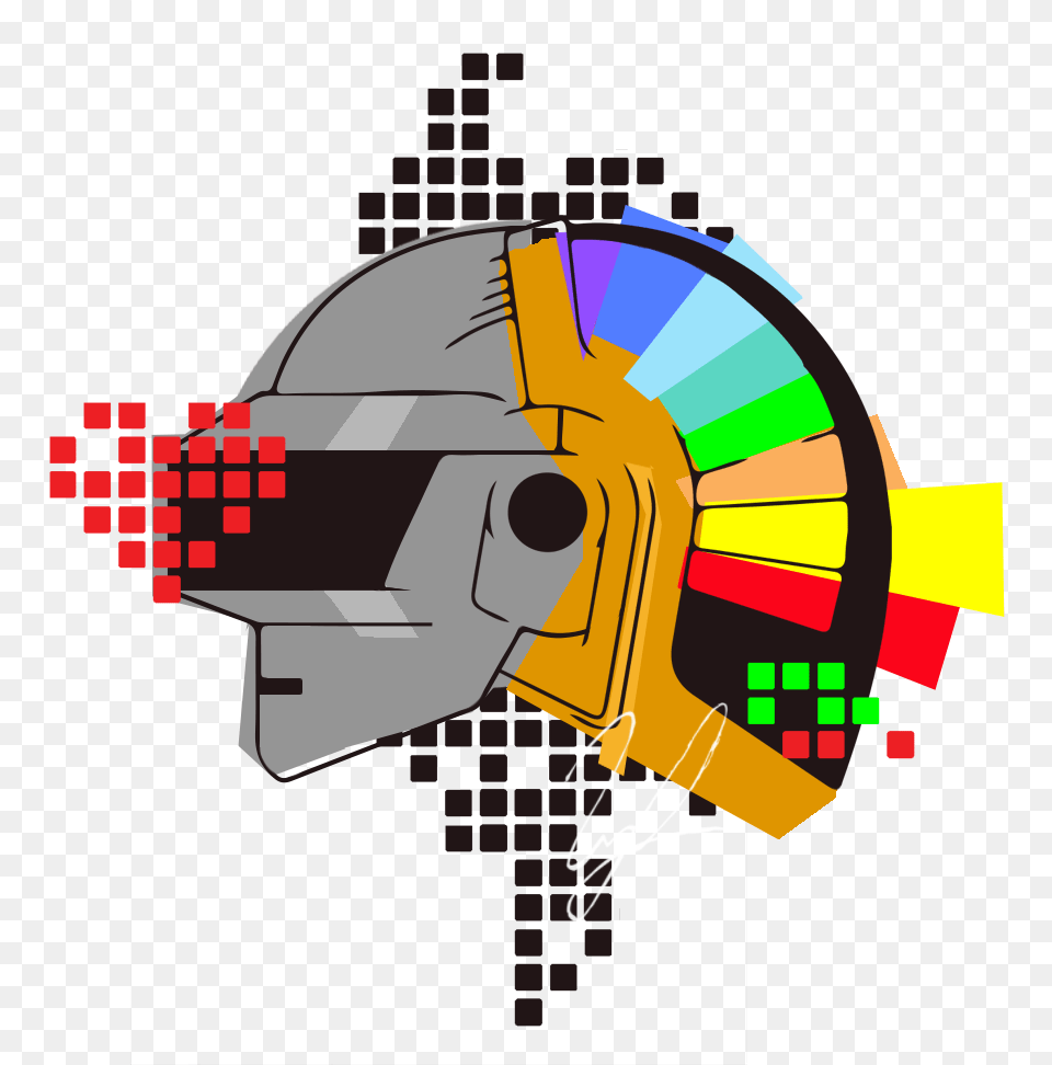 Daft Punk Transparent Picture Cool, Art, Graphics, Helmet, Bulldozer Png