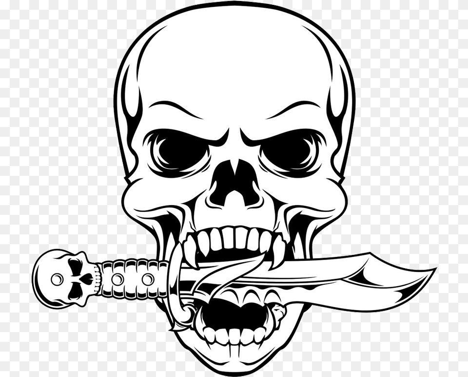 Dagger Clipart Skull Drawing, Baby, Person, Stencil, Face Png Image