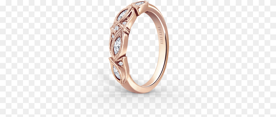 Dahlia 18k Rose Gold Ladies Wedding Band D Gold Ring Rose Gold Ring Design For Girls, Accessories, Jewelry, Diamond, Gemstone Png Image
