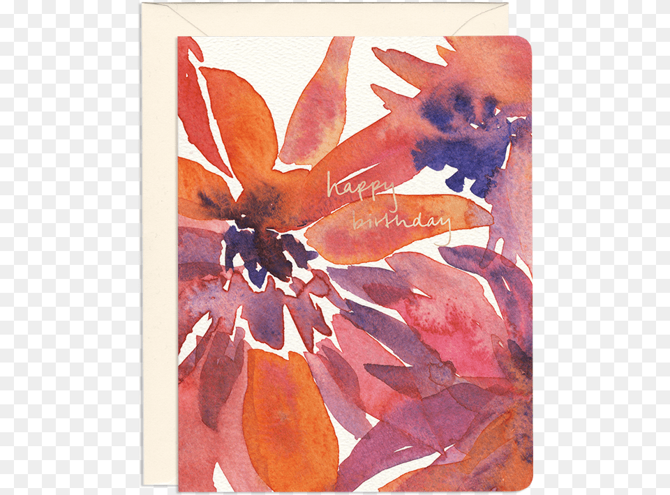 Dahlia Birthday Card Watercolor Paint, Art, Modern Art, Painting, Person Png