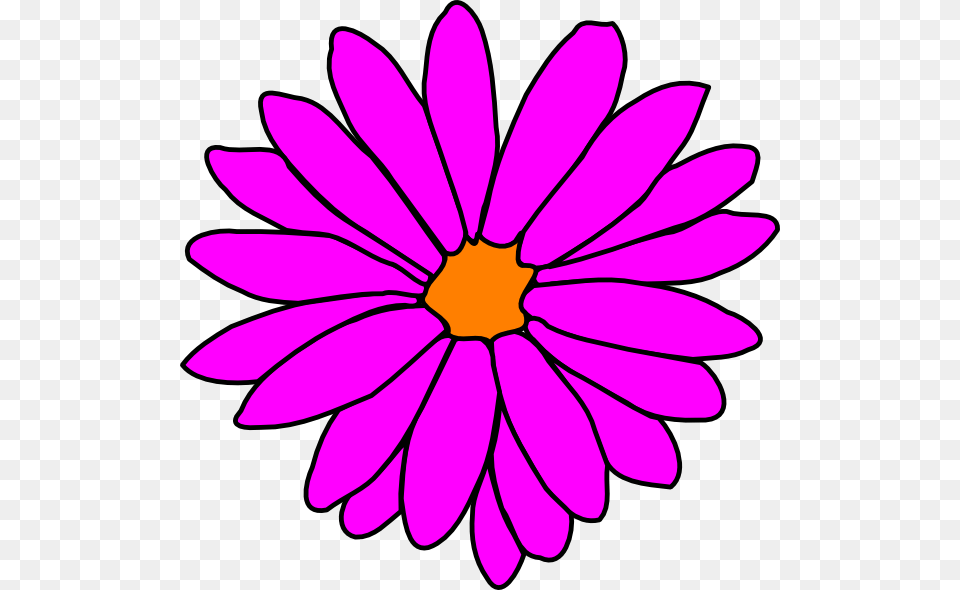 Dahlia Flower Outline Clip Art, Daisy, Plant, Petal, Purple Free Png Download