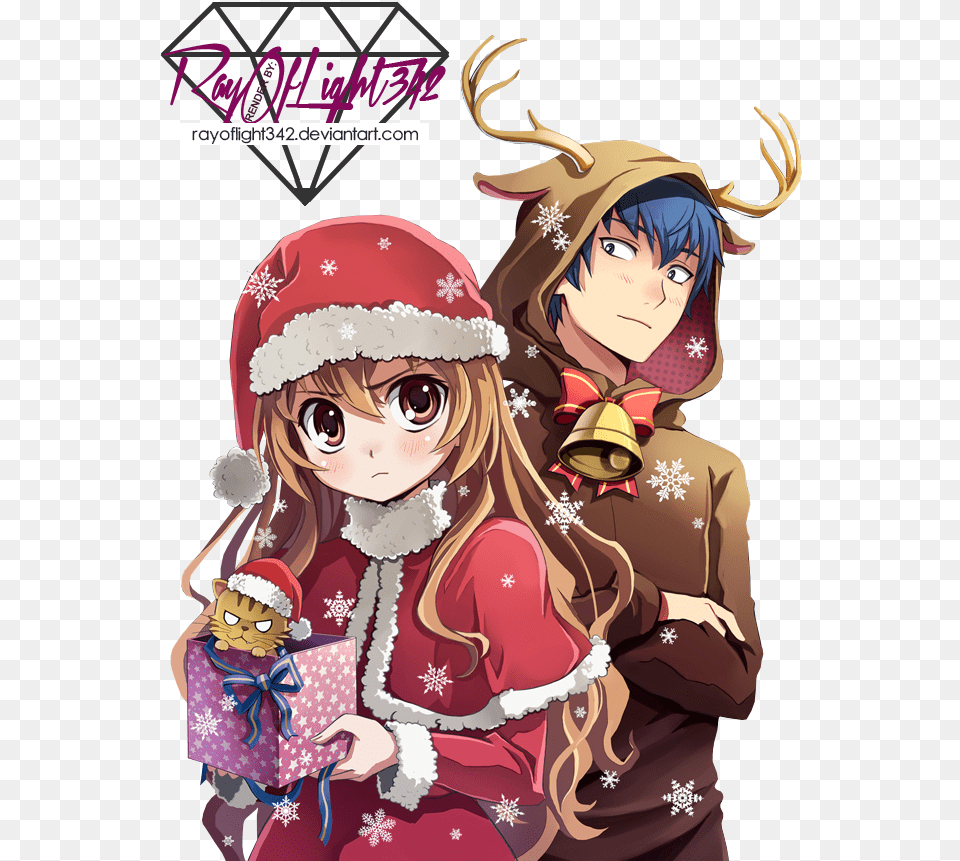 Daily Best Couple Taiga And Ryuuji Christmas, Book, Comics, Publication, Baby Png