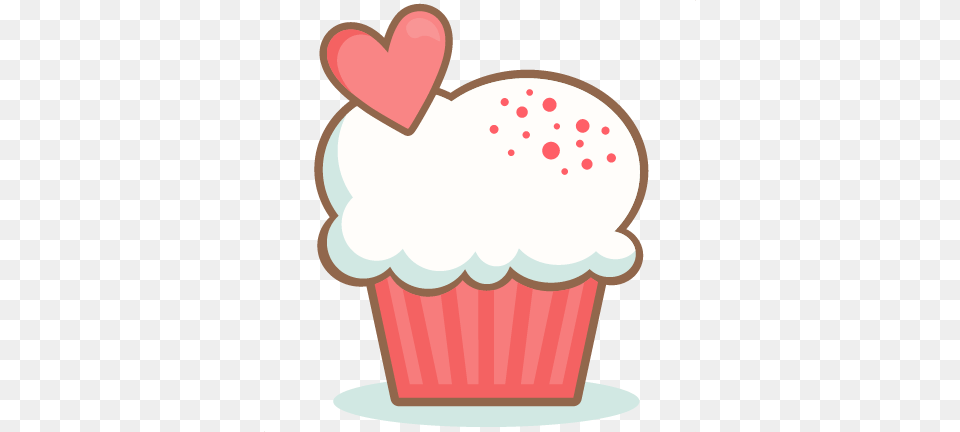 Daily Freebie Miss Kate Cuttables Valentine Cupcake, Cake, Cream, Dessert, Food Png Image