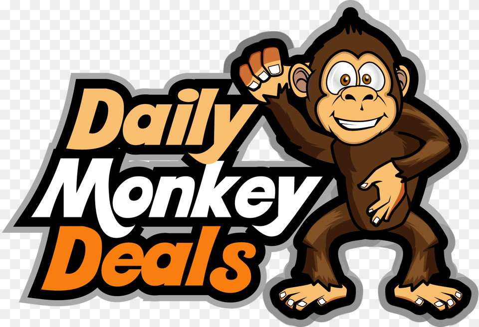 Daily Monkey Deals Cartoon, Animal, Ape, Mammal, Wildlife Free Png Download