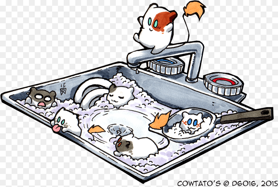 Daily Newf Weasyl Washing Dishes Clipart Sink, Sink Faucet Free Transparent Png