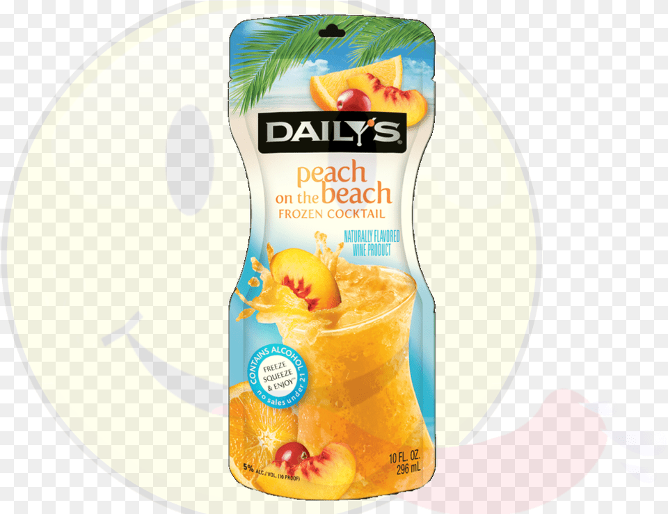 Daily S Peach On The Beach Frozen Alcohol Pouch, Beverage, Juice Free Transparent Png