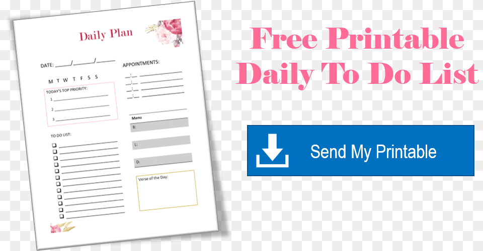 Daily To Do List Printable Poster, Page, Text Free Png Download
