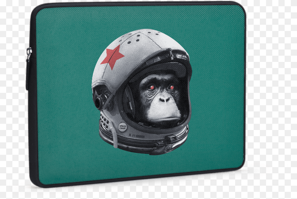 Dailyobjects Astro Chimp Ballistic Nylon Zippered Sleeve Orangutan, Crash Helmet, Helmet, Animal, Mammal Free Transparent Png