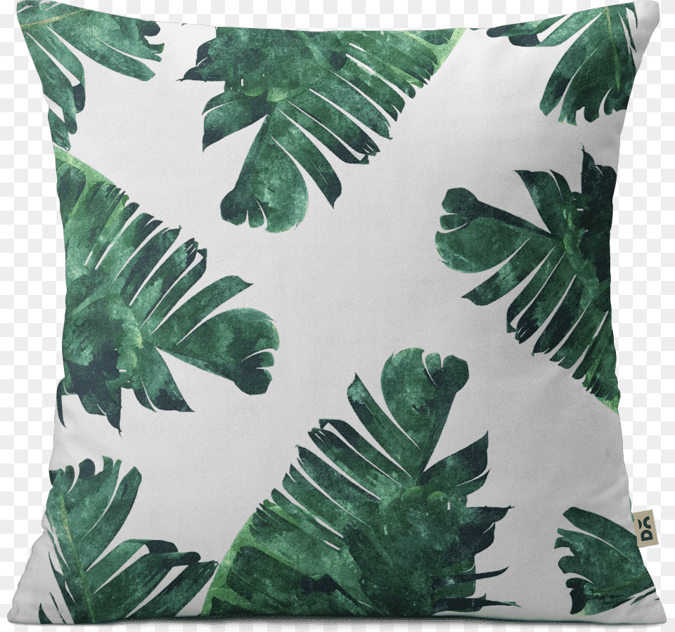 Dailyobjects Banana Leaf Watercolour 12quot Cushion Cover Palm Tree Leaves Background, Home Decor, Pillow, Plant, Vegetation Free Png Download