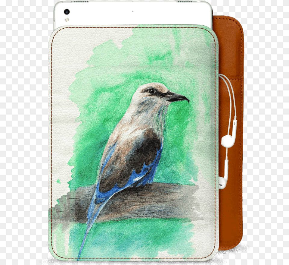Dailyobjects Bird Watercolor Real Leather Sleeve Case Jay, Animal, Accessories, Bag, Handbag Free Png Download