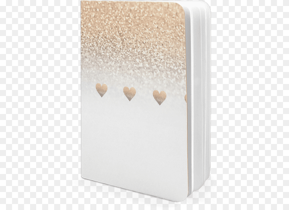 Dailyobjects Gatsby Gold Ombre White Hearts A5 Notebook Heart, White Board, Paper Free Transparent Png