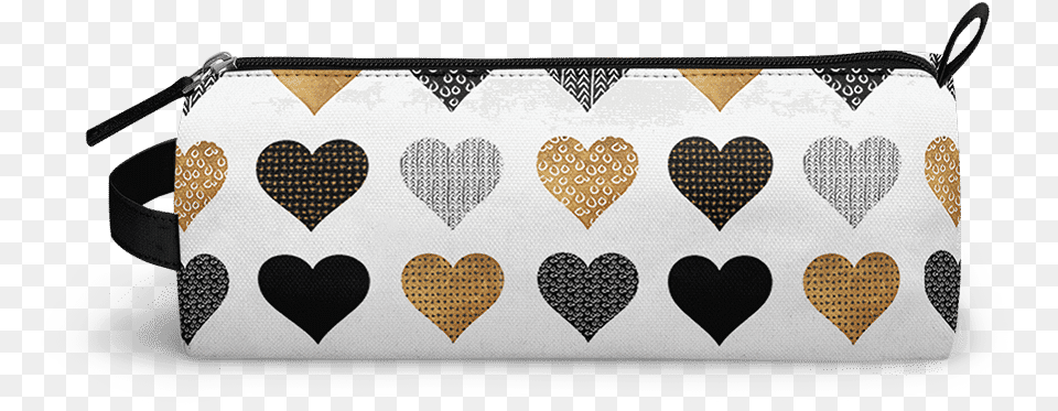 Dailyobjects Gold Hearts Elemental Pouch Buy Online Heart, Accessories, Bag, Handbag, Purse Png