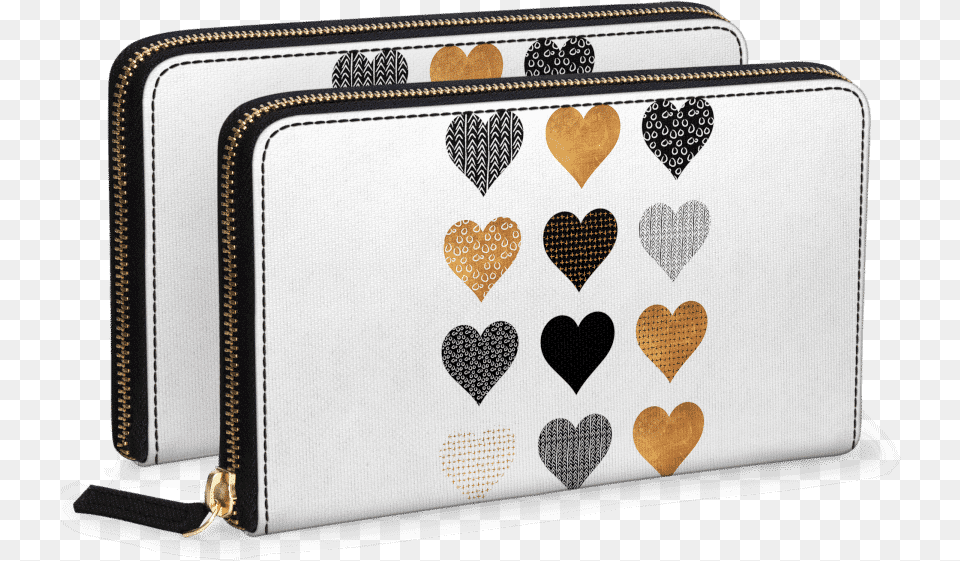 Dailyobjects Gold Hearts Women39s Classic Wallet Buy Heart, Accessories, Bag, Handbag Free Png