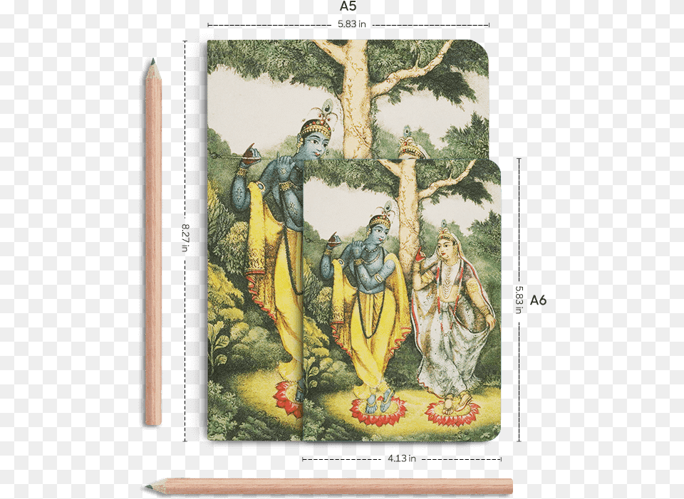 Dailyobjects Indian Mythology Radha Krishna A5 Notebook Krishna Forest, Art, Painting, Adult, Wedding Free Png
