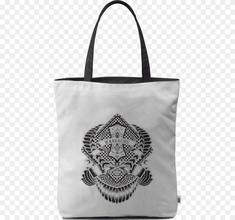 Dailyobjects Khanda Tattoo Carry All Bag Buy Online Tote Bag, Accessories, Handbag, Tote Bag, Person Png Image