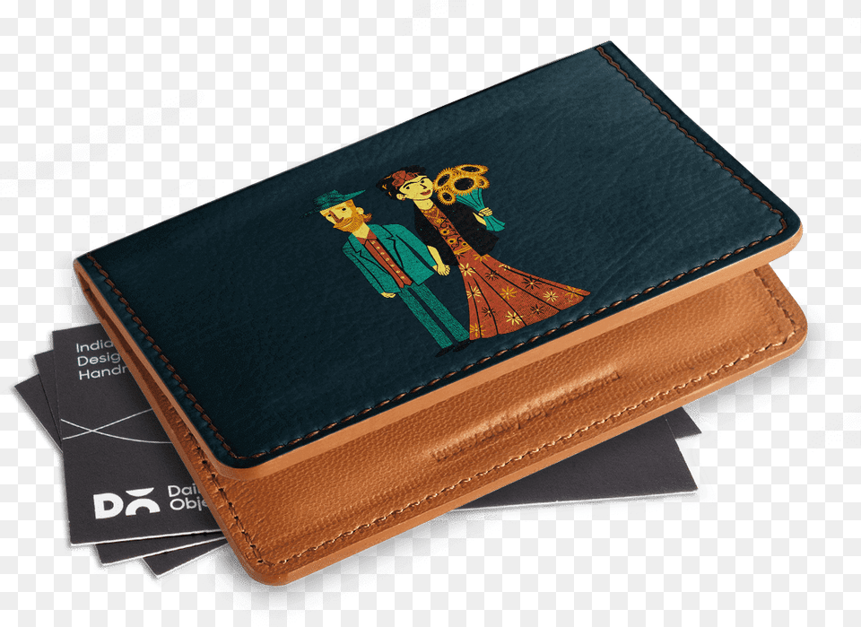 Dailyobjects Love Is Art Frida Kahlo And Van Gogh Card Business Card, Accessories, Wallet, Person, Adult Png