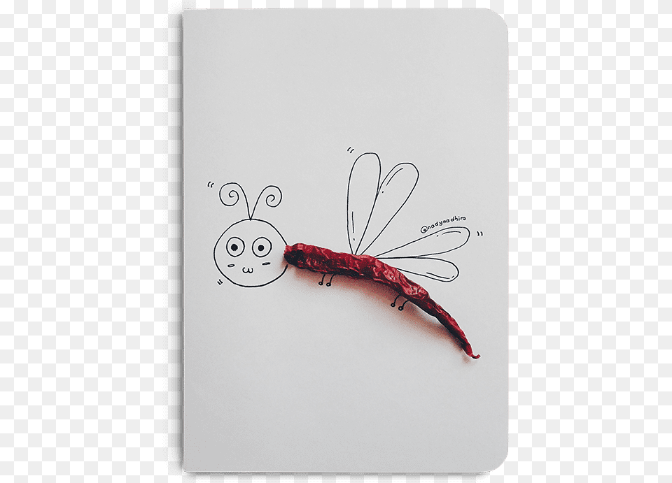 Dailyobjects Red Butterfly A5 Notebook Plain Buy Online Dragonfly, Art, Animal Free Png Download