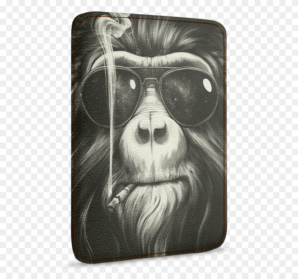 Dailyobjects Smoke Em Real Leather Sleeve Case Cover Smoking Monkey Illustration, Accessories, Sunglasses, Person, Female Free Png