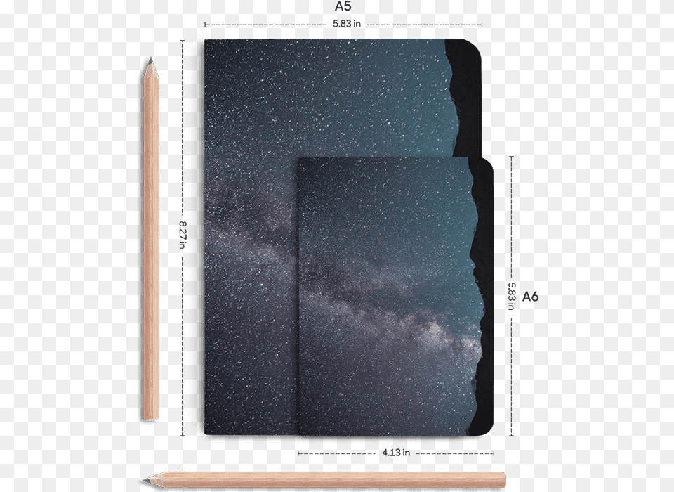 Dailyobjects Starry Night Sky A5 Notebook Plain Buy Milky Way, Nature, Outdoors, Outer Space, Astronomy Free Png Download