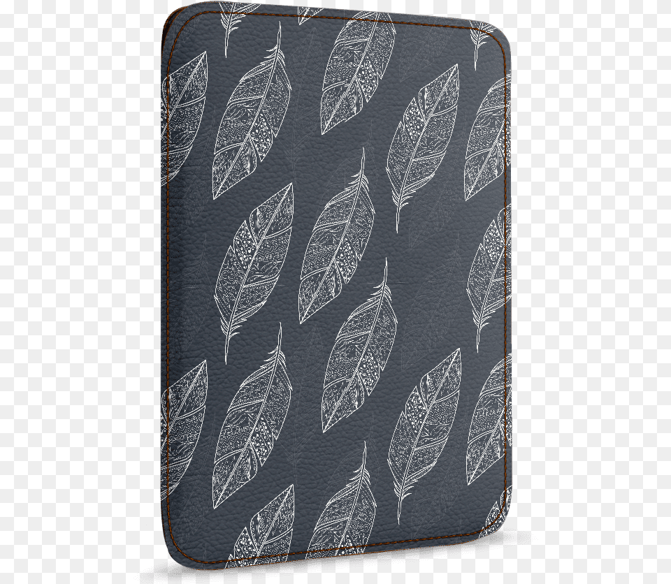 Dailyobjects Tribal Feathers Grey Real Leather Sleeve Coin Purse, Accessories, Home Decor, Plant, Leaf Png Image